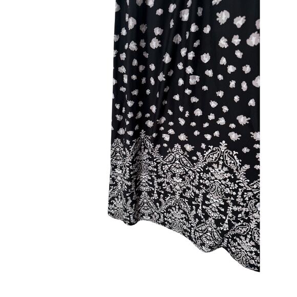 Soma High Neck Black Grey White Patterned‎ Dress Medium Removable Pads - Picture 7 of 9